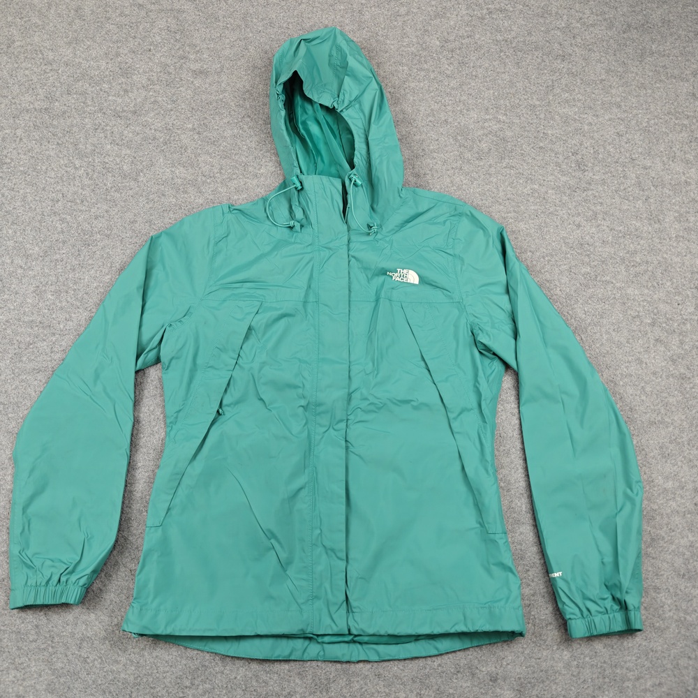 The North Face Jacket Womens Small Green DryVent Hooded Lined Pockets Zip